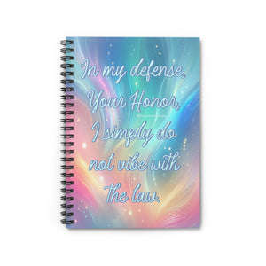 Bespattered Facade Rainbow "Vibes" Spiral Notebook - Lined Pages