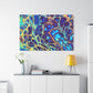 Bespattered Facade Fluid Art Abstract Painting Stretched Matte Canvas Art Prints | Multiple Sizes