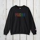 Bespattered Facade Rainbow LGBTQ+ Pride Embroidered Crewneck Sweatshirt