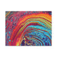 Bespattered Facade Rainbow Rings Stretched Matte Canvas Art Prints | Multiple Sizes