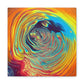 Bespattered Facade Fluid Art Abstract Painting Stretched Matte Canvas Art Prints | Multiple Sizes
