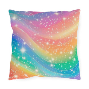 Bespattered Facade Rainbow Skies UV-Resistant Outdoor Pillows | 4 Sizes