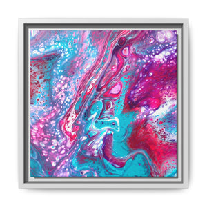 Bespattered Facade Fluid Art Abstract Painting Framed Canvas Art Print | 4 Frame Colors | Multiple Sizes
