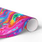 Bespattered Facade Rainbow Flow Wrapping Paper | Three Sizes | Glossy or Matte