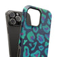 Bespattered Facade Emerald Leopard Impact-Resistant Case
