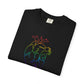 Bespattered Facade Rainbow Heart Line Art Premium Unisex Comfort Colors Garment Dyed 100% Cotton T-Shirt