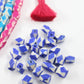 Argyle Faceted Geometric Bone Beads, Harlequin Charms, 7x8mm