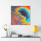 Bespattered Facade Fluid Art Abstract Painting Stretched Matte Canvas Art Prints | Multiple Sizes