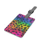 Bespattered Facade Neon Leopard Saffiano Polyester Luggage Tag