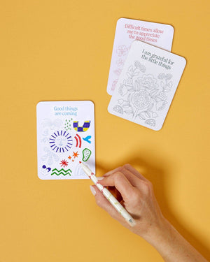Color Your Own Affirmation Card Deck!