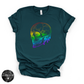 Rainbow Skull Tee | Colorful Gothic Graphic T-Shirt