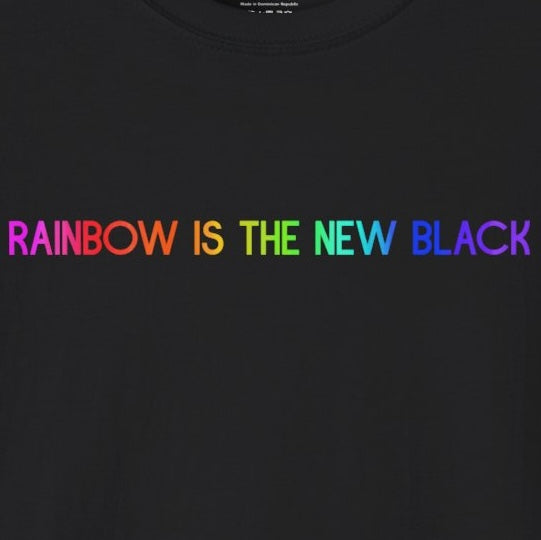 Bespattered Facade Rainbow is the New Black Unisex Softstyle T-Shirt