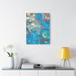 Bespattered Facade Fluid Art Abstract Painting Stretched Matte Canvas Art Prints | Multiple Sizes
