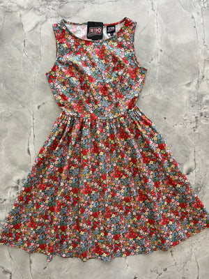 Colorful Floral Vintage Dress