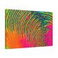 Bespattered Facade Neon Puddle Stretched Matte Canvas Art Prints | Multiple Sizes
