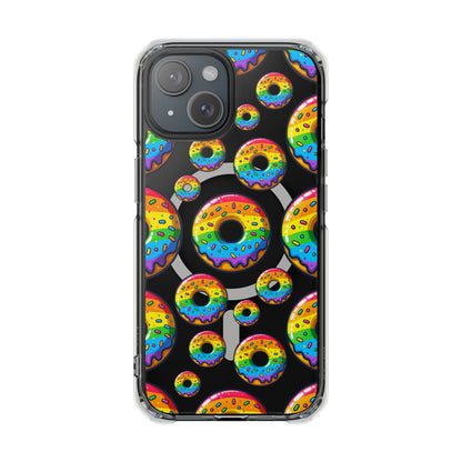 Bespattered Facade Rainbow Sprinkle Donut MagSafe Clear Impact Cases