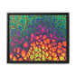 Bespattered Facade Neon Butterfly Framed Canvas Art Print | 3 Frame Colors | Multiple Sizes