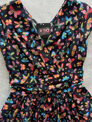 Colorful Butterflies Greta Dress - Small only, 1 left!