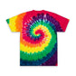 CUSTOM Embroidered Rainbow Tie Dye T-Shirt | Unisex Adult Sizes S - 2X | Two Shirt Colors