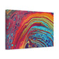 Bespattered Facade Rainbow Rings Stretched Matte Canvas Art Prints | Multiple Sizes