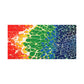 Bespattered Facade Rainbow Seaside Stretched Matte Canvas Art Prints | Multiple Sizes