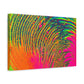 Bespattered Facade Neon Puddle Stretched Matte Canvas Art Prints | Multiple Sizes