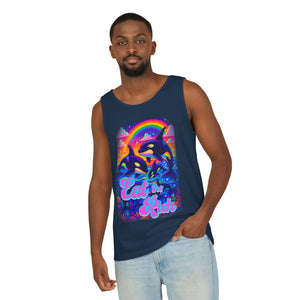 Bespattered Facade "Eat the Rich" Orcas Comfort Colors 100% Cotton Unisex Tank Top