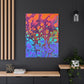 Bespattered Facade Fluid Art Abstract Painting Stretched Matte Canvas Art Prints | Multiple Sizes