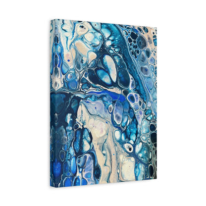 Bespattered Facade Fluid Art Abstract Painting Stretched Matte Canvas Art Prints | Multiple Sizes