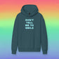 Glitter Print "Don't Tell Me To Smile" Oversized Fleece Hoodie