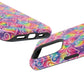 Bespattered Facade Rainbow Graffiti Hearts Impact-Resistant Case