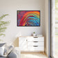 Bespattered Facade Rainbow Rings Framed Canvas Art Print | 3 Frame Colors | Multiple Sizes