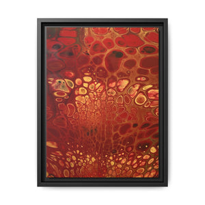 Bespattered Facade Fluid Art Abstract Painting Framed Canvas Art Print | 4 Frame Colors | Multiple Sizes