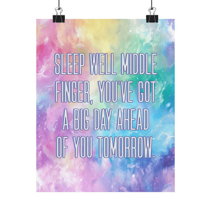 Bespattered Facade "Sleep Well Middle Finger" Giclée Archival Matte Paper Prints