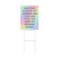 Bespattered Facade Leave my Neighbor Alone Plastic Yard Sign