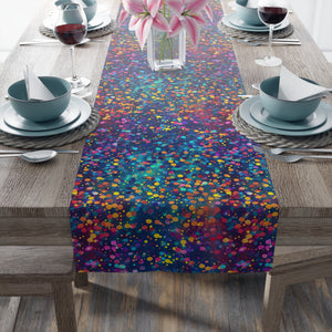 Bespattered Facade Rainbow Party Dots Table Runner (2 sizes)