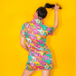 8-Bit A-Frames Minidress in Bright Day