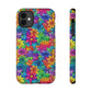 Bespattered Facade Bright Rainbow Flowers Impact-Resistant Case