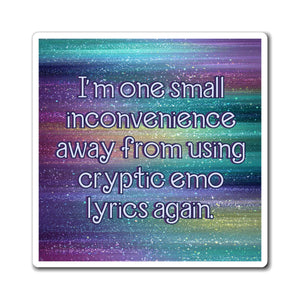 Bespattered Facade "Cryptic Emo Lyrics" Refrigerator Magnet