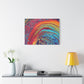 Bespattered Facade Rainbow Rings Stretched Matte Canvas Art Prints | Multiple Sizes
