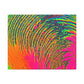Bespattered Facade Neon Puddle Stretched Matte Canvas Art Prints | Multiple Sizes