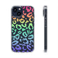Bespattered Facade Bright Rainbow Leopard Clear Case