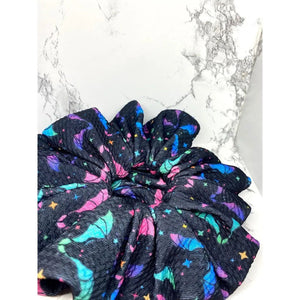 Neon Bats Halloween Bullet Scrunchie
