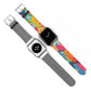 Bespattered Facade Bold Florals Faux-Leather Smart Watch Band