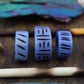 Periwinkle Blue: Hand Carved Bone Beads, approx. 20x25mm, Dread Beads, 3 pieces