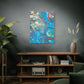 Bespattered Facade Fluid Art Abstract Painting Stretched Matte Canvas Art Prints | Multiple Sizes