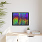 Bespattered Facade Neon Lava Framed Canvas Art Print | 3 Frame Colors | Multiple Sizes