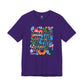 “Smile More, Care Less...” Bella Canvas Unisex Jersey Short Sleeve Tee T-Shirt