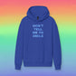 Glitter Print "Don't Tell Me To Smile" Oversized Fleece Hoodie