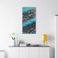 Bespattered Facade Fluid Art Abstract Painting Stretched Matte Canvas Art Prints | Multiple Sizes